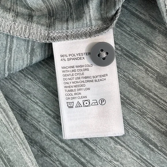 Tommy Bahama Wave Crest Henley T Shirt Men XL Grey IslandZone Performance NWOT - Picture 8 of 9